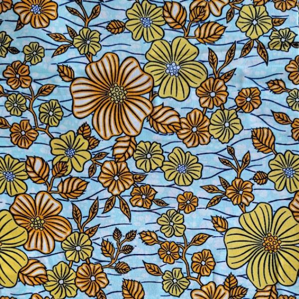SUMMER FLOWERS Afrikanischer Wax Print Stoff